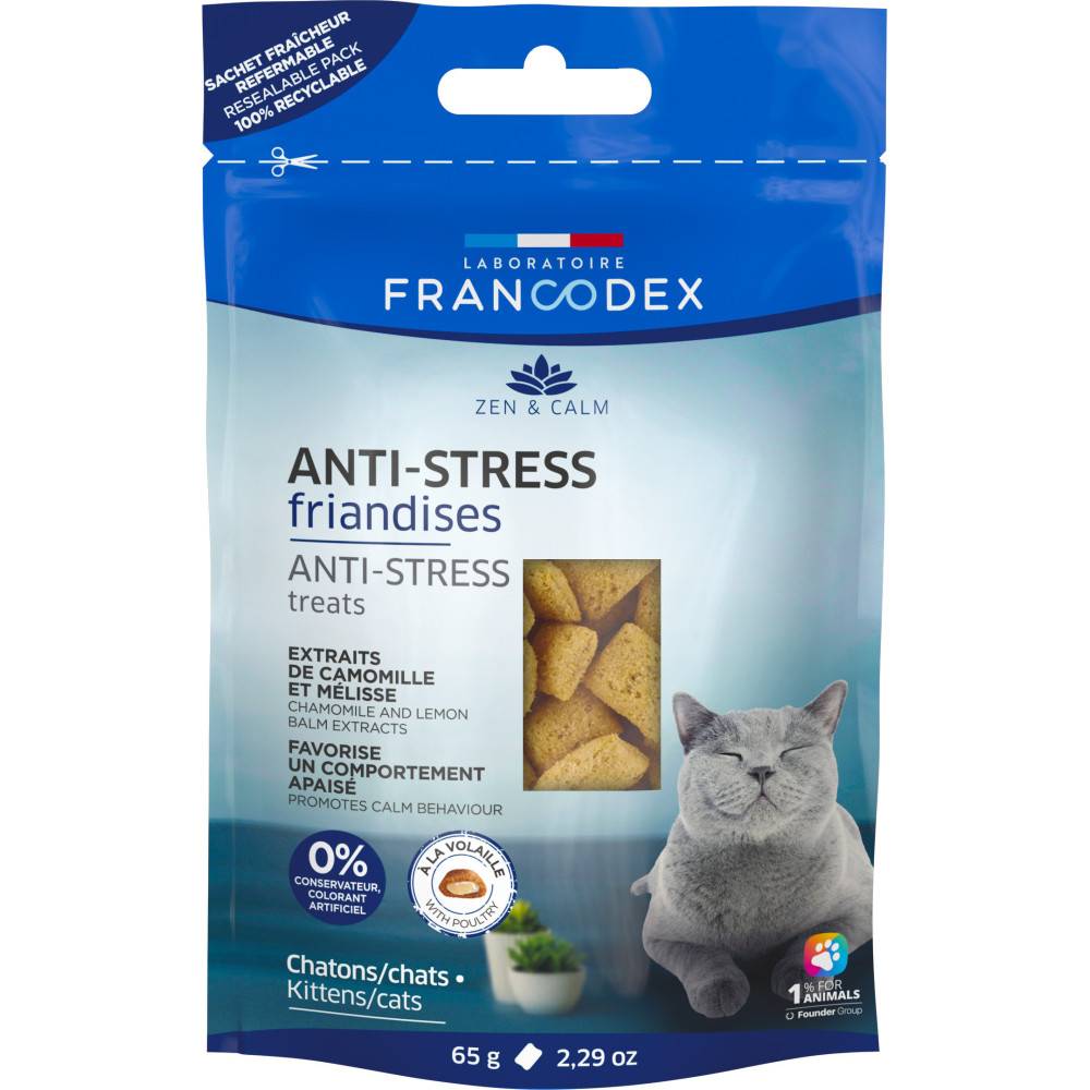 Francodex - Friandises Anti-Stress pour chatons et chats 65 g - Imagen 1