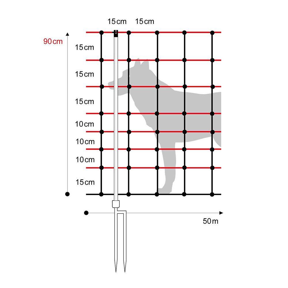 Beaumont - Kit clôture électrique filet + portillon pour chien - Imagen 4