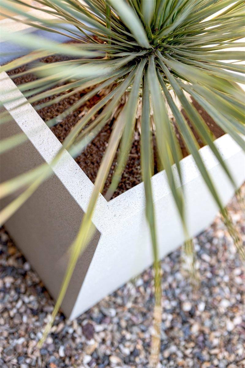 Pot Cube Antique Blanc 40 cm- La Green Touch - Imagen 3