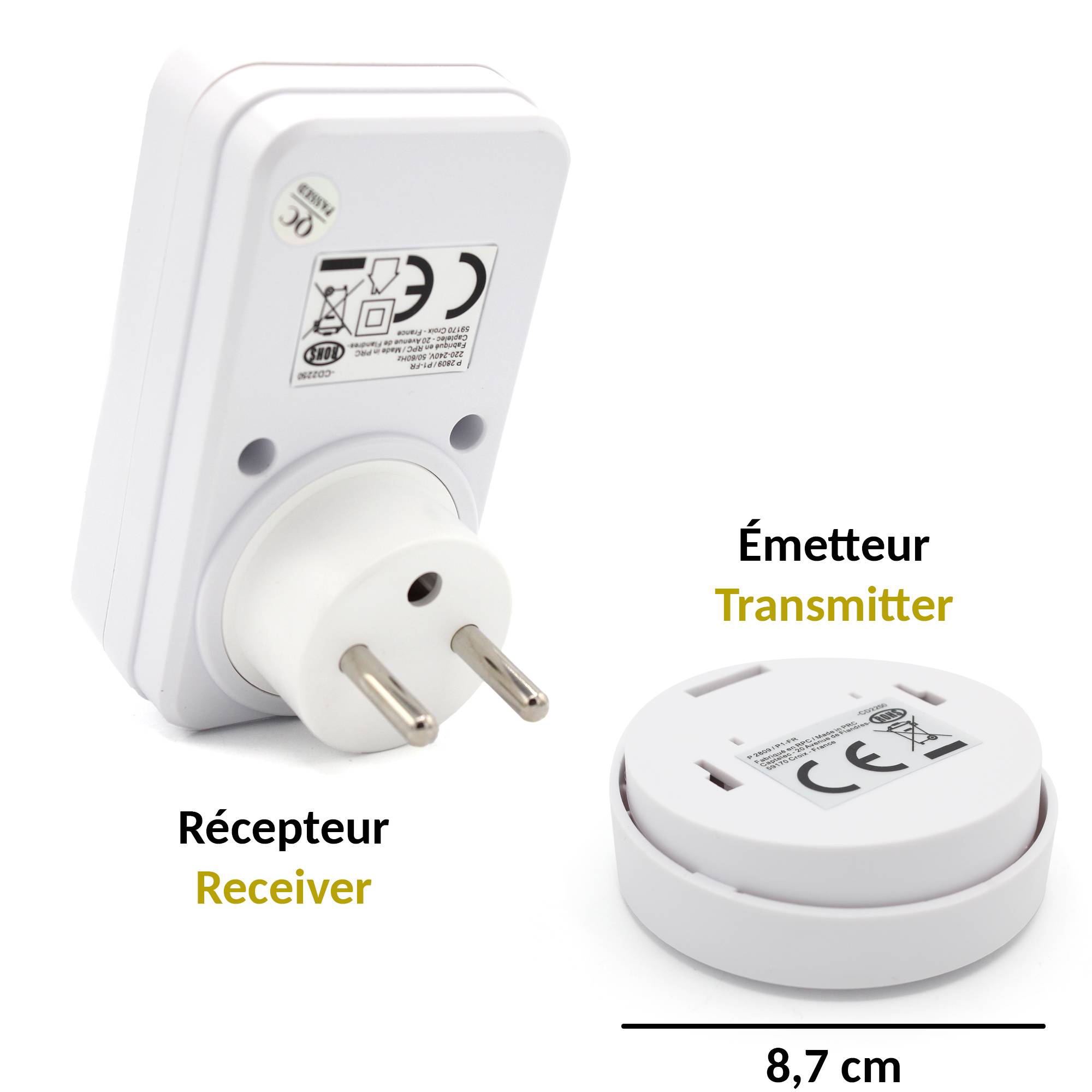 Fishtec - Prise Télécommandée 3000W - Intelligente sans Fil ni Pile avec Télécommande Portée 70M Emetteur + Recepteur - Image 4