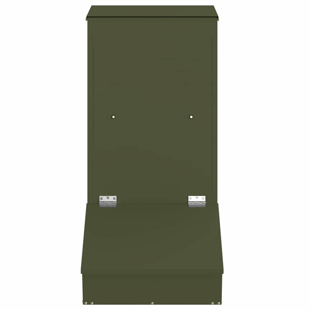 Distributeur Porcs Métal 20kg Automatique Robuste Vert Olive - ComfortXL Outdoor Living - Image 4