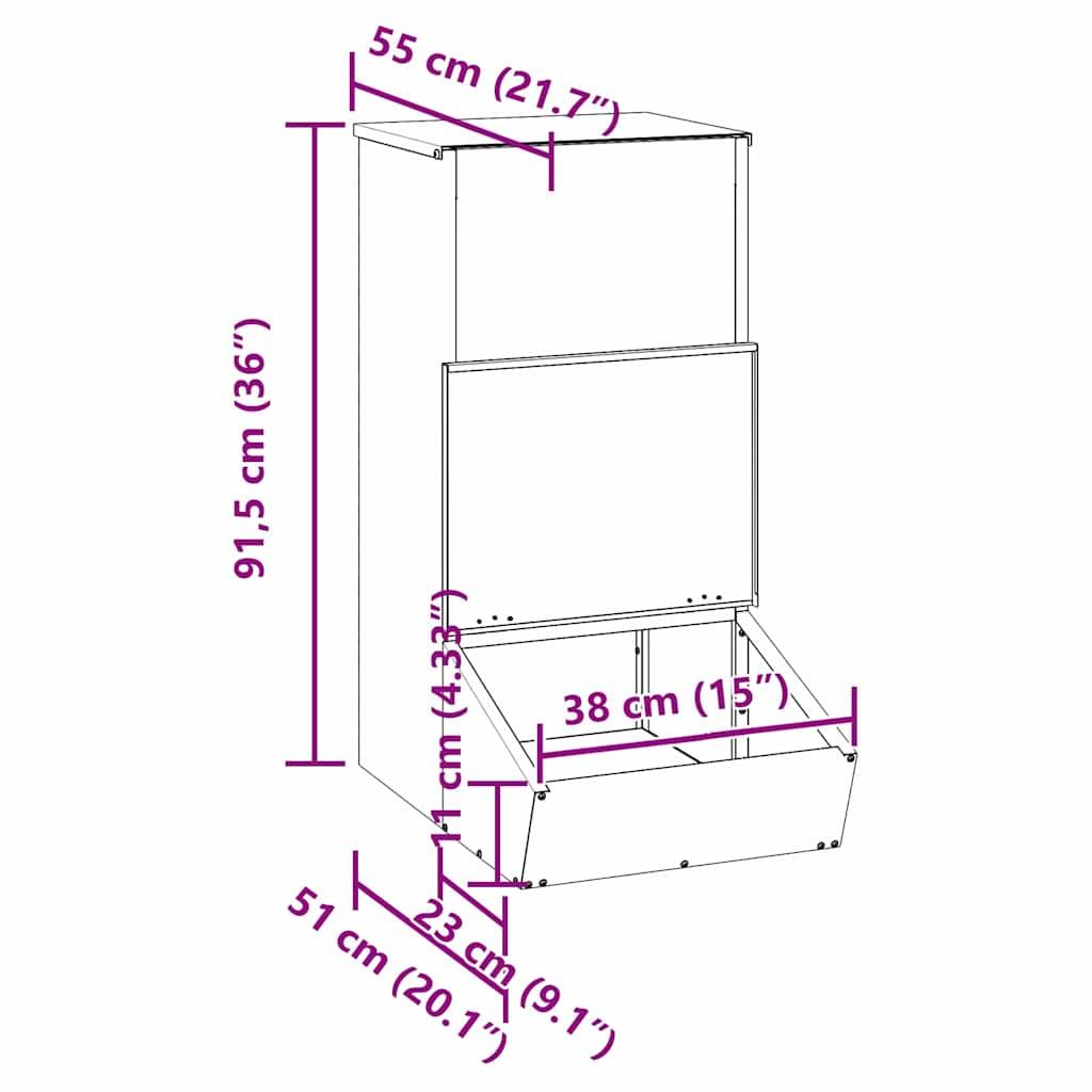 Distributeur Porcs Métal 20kg Automatique Robuste Vert Olive - ComfortXL Outdoor Living - Image 7