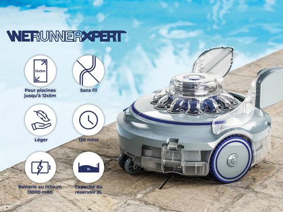 Gre Pools - Robot à batterie rechargeable pour piscines hors-sol et enterrées jusqu'à 12x5m Gre Pools - Image 6