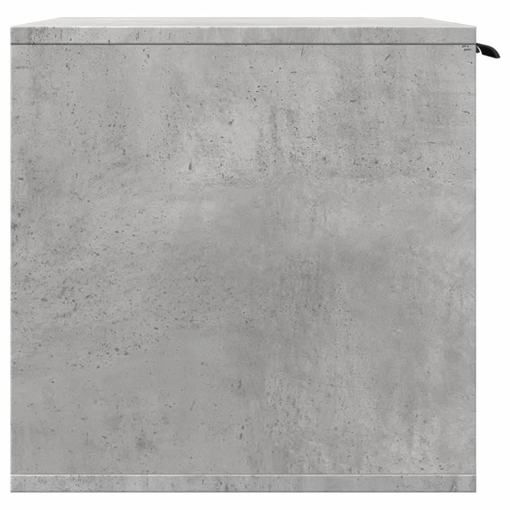 Meuble de bac à litière pour chat bois d'ingénierie gris béton 80 x 50 x 45 cm - PANGIVO - Image 6