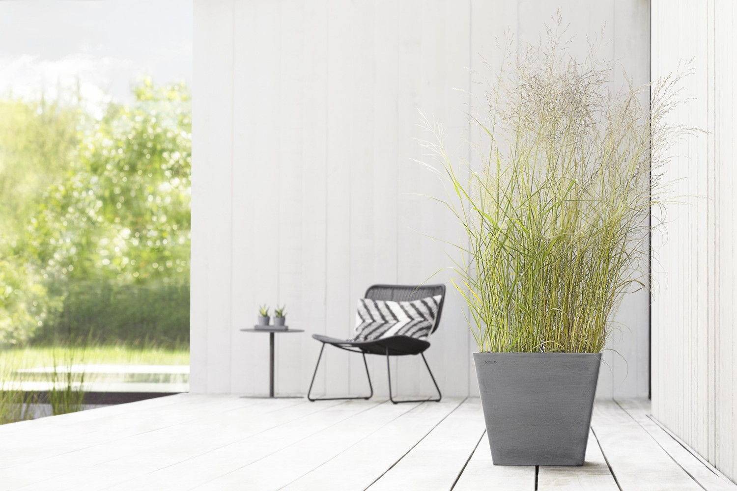Ecopots - Pot Carré Rotterdam 40 Gris - 40 x 40 x H. 35 cm - 37,6 L ECOPOTS - Imagen 5