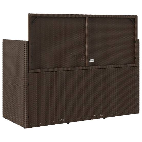 Banc de jardin | Banquette De Jardin | Banc Extérieur avec coussins marron résine tressée Maison Chic - Image 6
