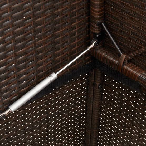 Banc de jardin | Banquette De Jardin | Banc Extérieur avec coussins marron résine tressée Maison Chic - Image 8