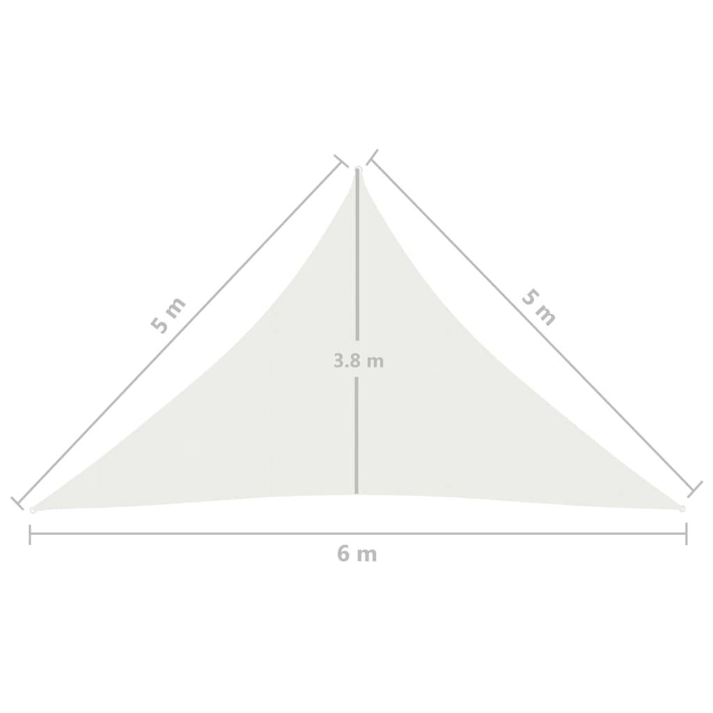 Helloshop26 - Voile toile d'ombrage parasol 160 g/m² PEHD 5 x 5 x 6 m blanc - Imagen 6