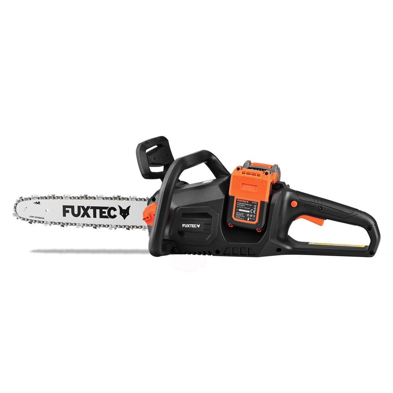 Tronçonneuse batterie sans fil 2x20V - FUXTEC  FX-E2KSSET - longueur de coupe 35cm, batteries & double chargeur - Image 5