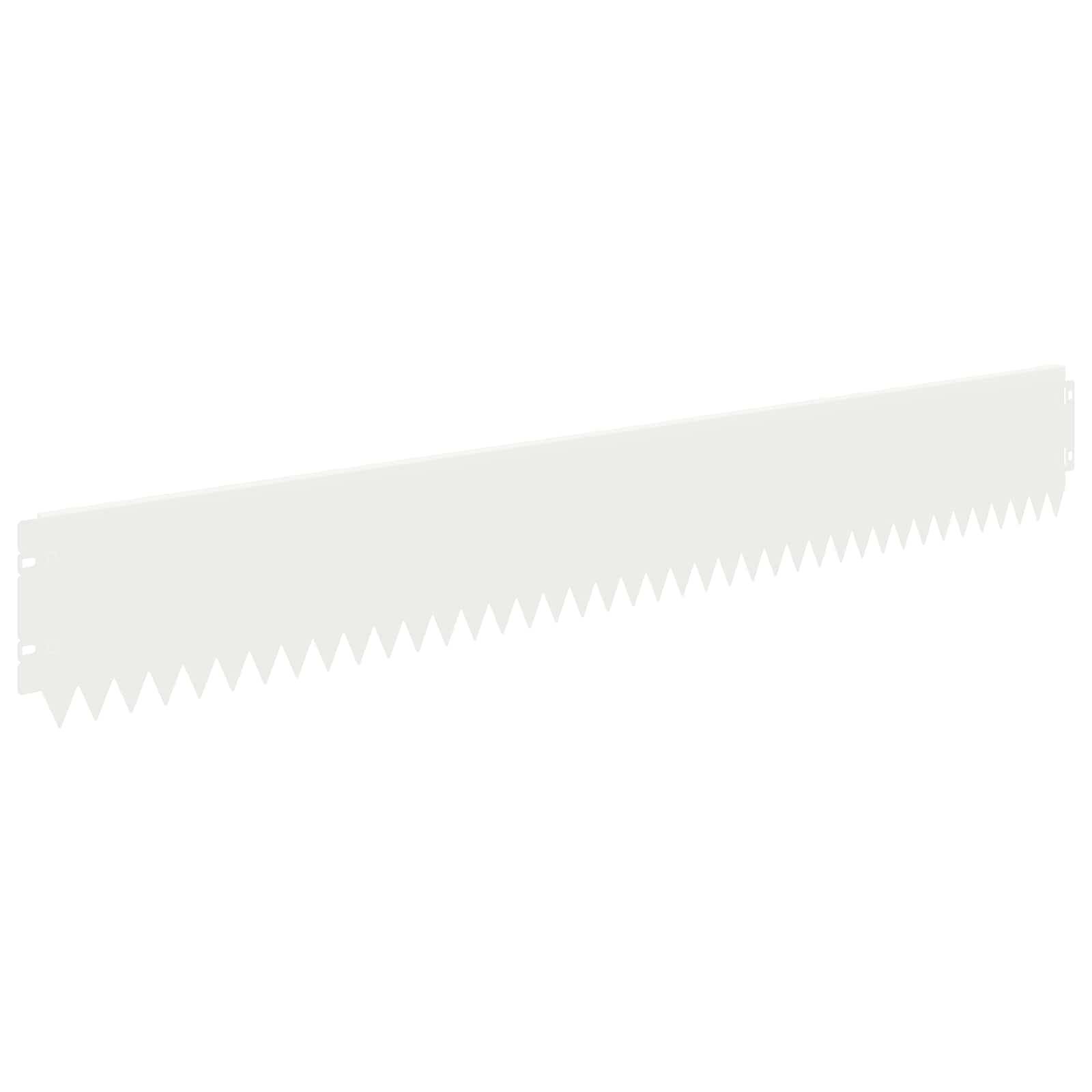 Bordure de pelouse acier extérieur séparation 10 pcs 103x15cm blanc - ComfortXL Outdoor Living - Image 2