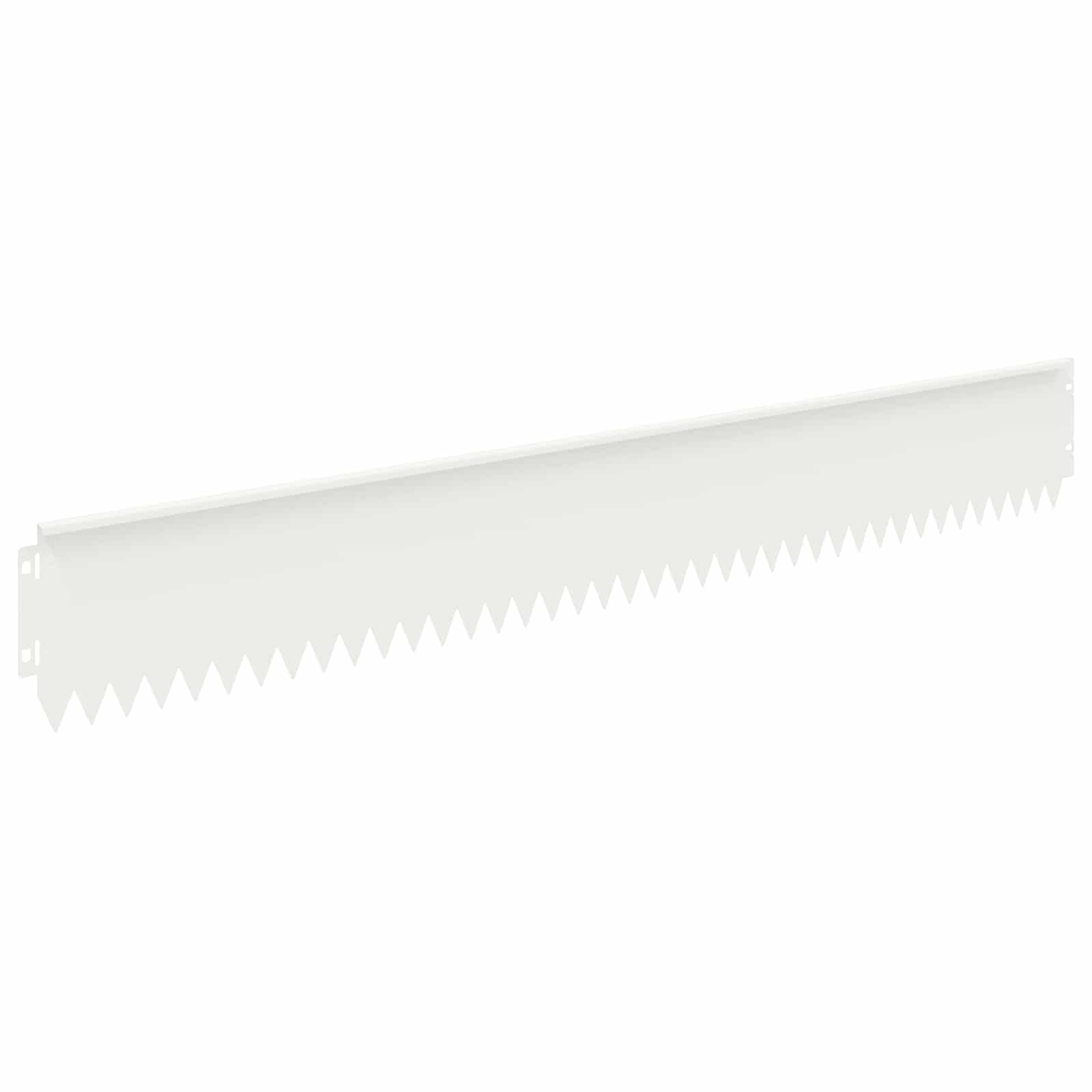 Bordure de pelouse acier extérieur séparation 10 pcs 103x15cm blanc - ComfortXL Outdoor Living - Image 6