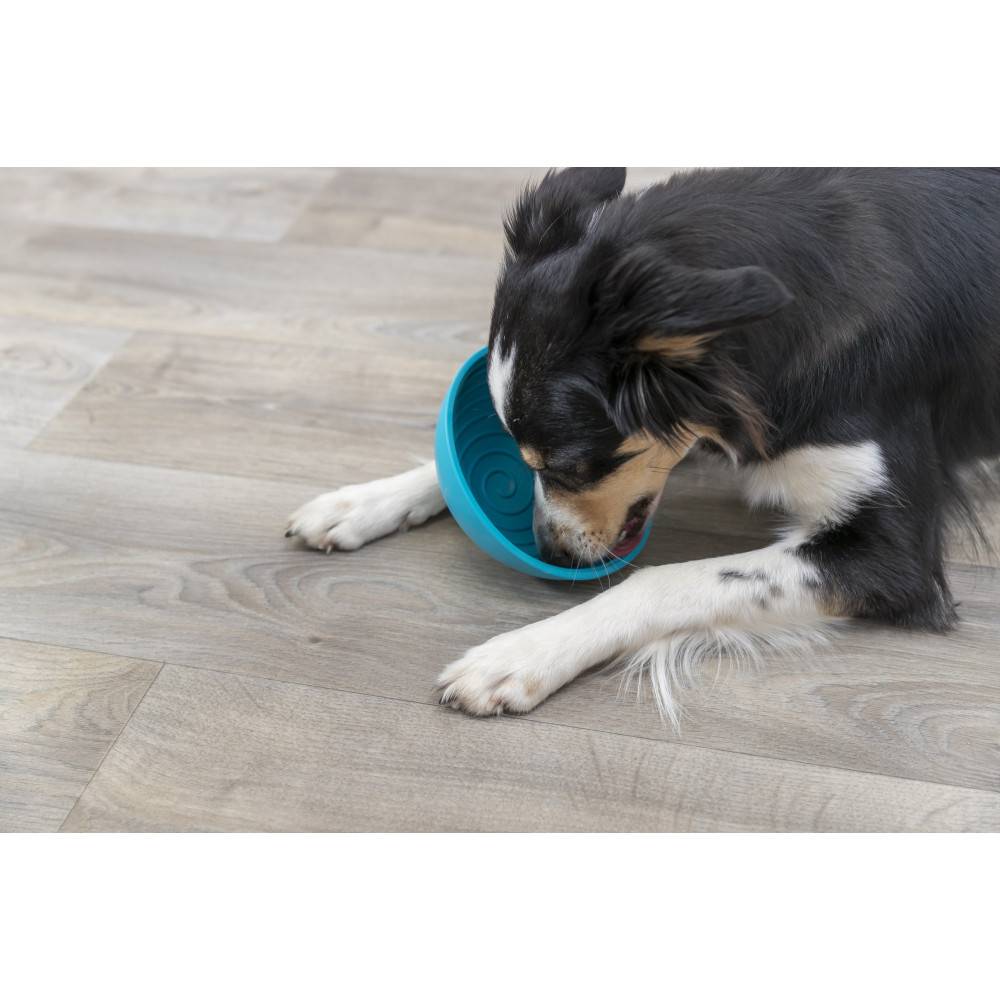 Trixie - Bol à lécher en silicone bleu 16 cm pour chien - Imagen 5