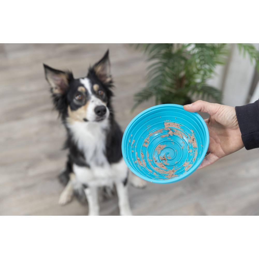 Trixie - Bol à lécher en silicone bleu 16 cm pour chien - Imagen 6