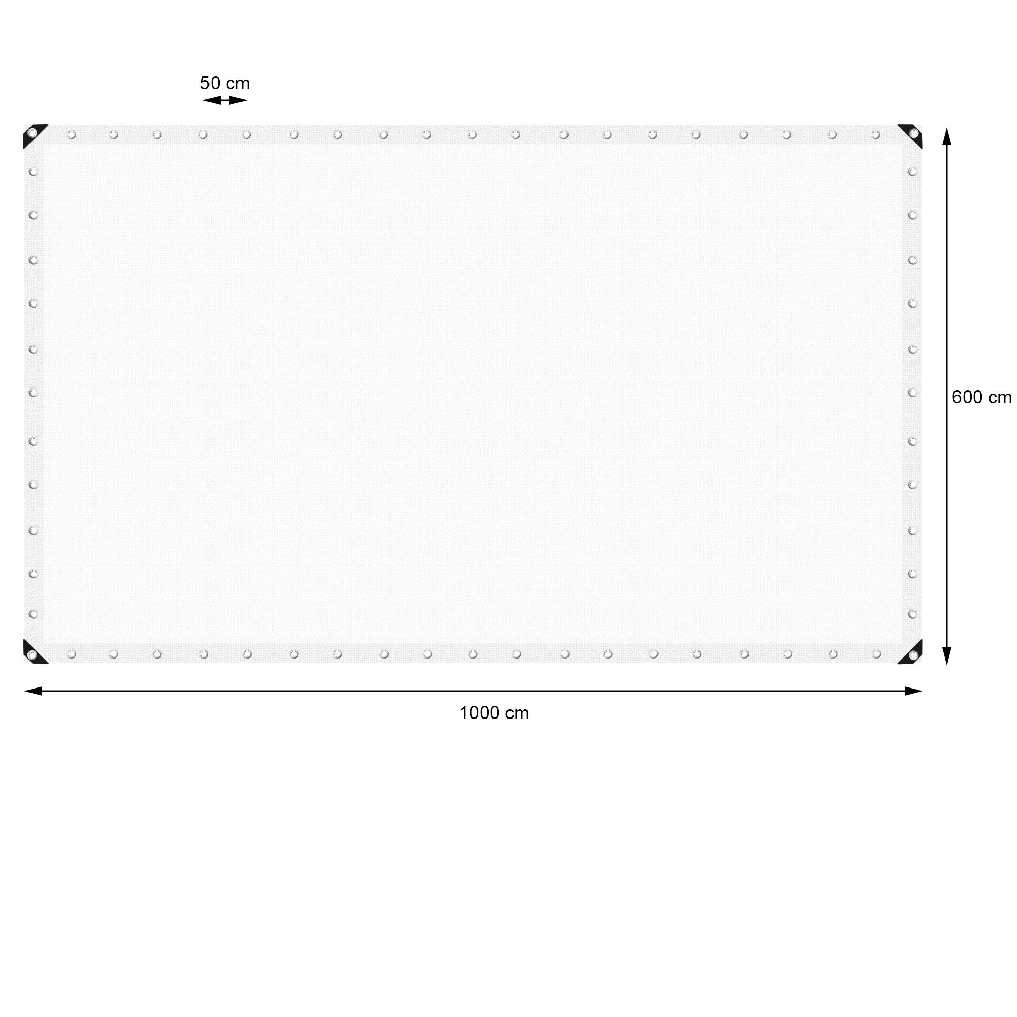 Ecd-Germany - Bâche de Protection Imperméable à l'Eau avec Oeillets - 6x10m 60m² 180g/m² - Polyéthylène PE Blanc - Résistant à la Moisissure - Imagen 5