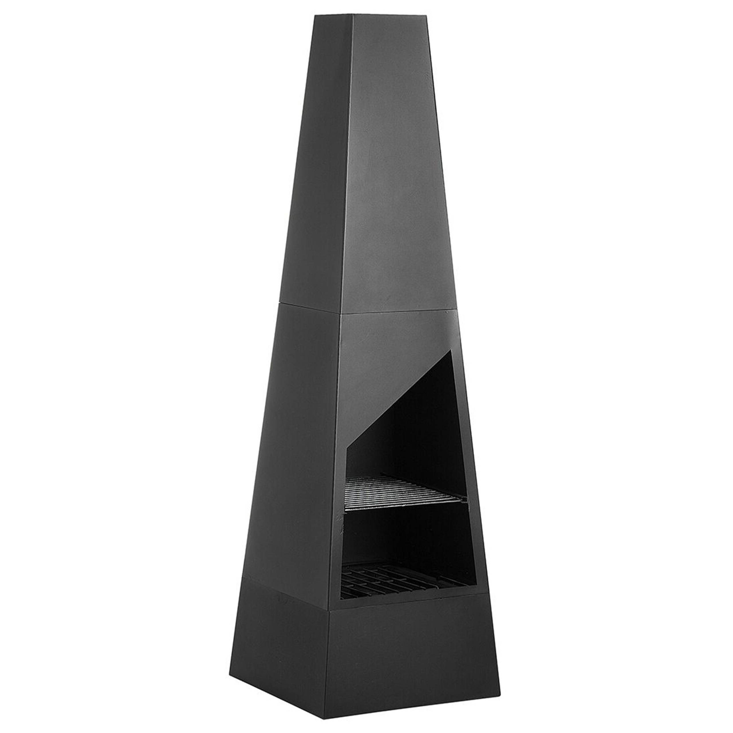 Beliani - Braséro en bois Acier Noir YATE - Beliani - Imagen 2