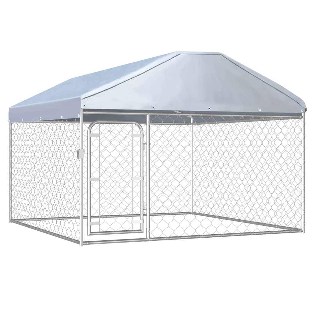 Vidaxl - Chenil extérieur avec toit pour chiens 200 x 200 x 135 cm vidaXL 144493 - Imagen 1