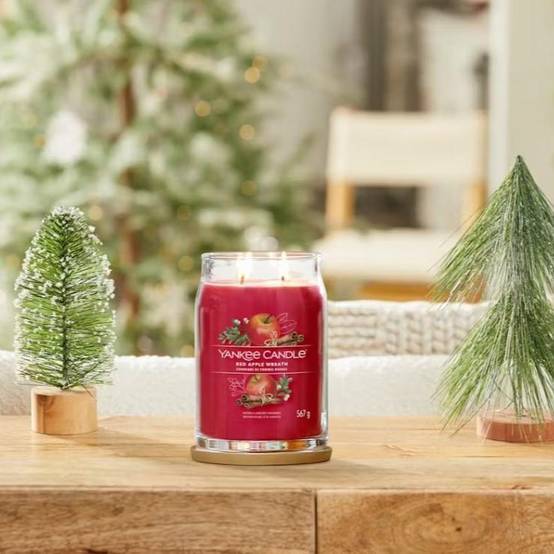Yankee Candle - Bougie couronne de pommes rouges grand modèle - Image 2
