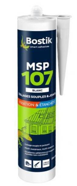 Bostik - Mastic MS107 gris cartouche de 290ml - BOSTIK - 30614069