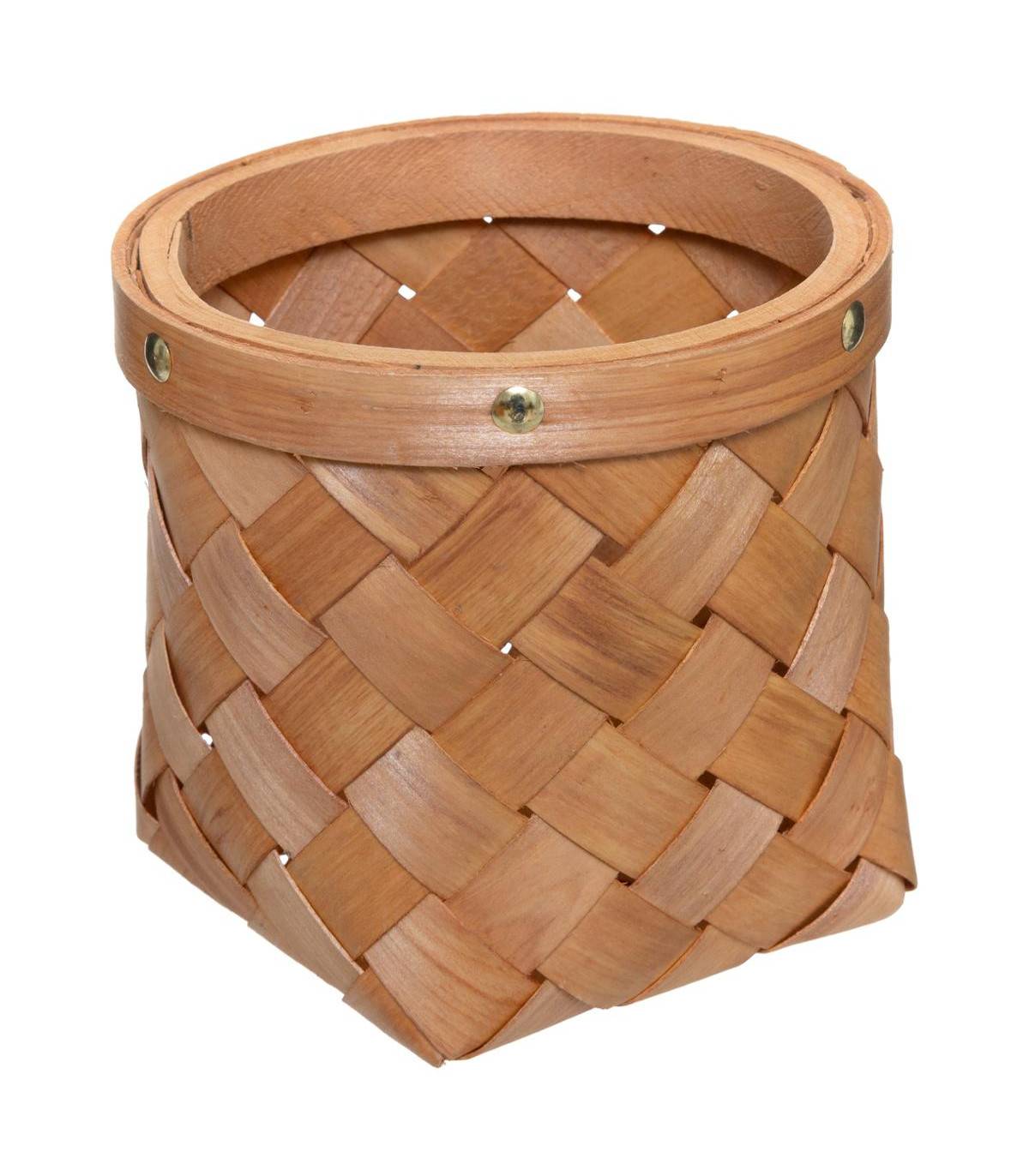 Set de 5 Paniers de rangement rond en Bois Clair - Imagen 6