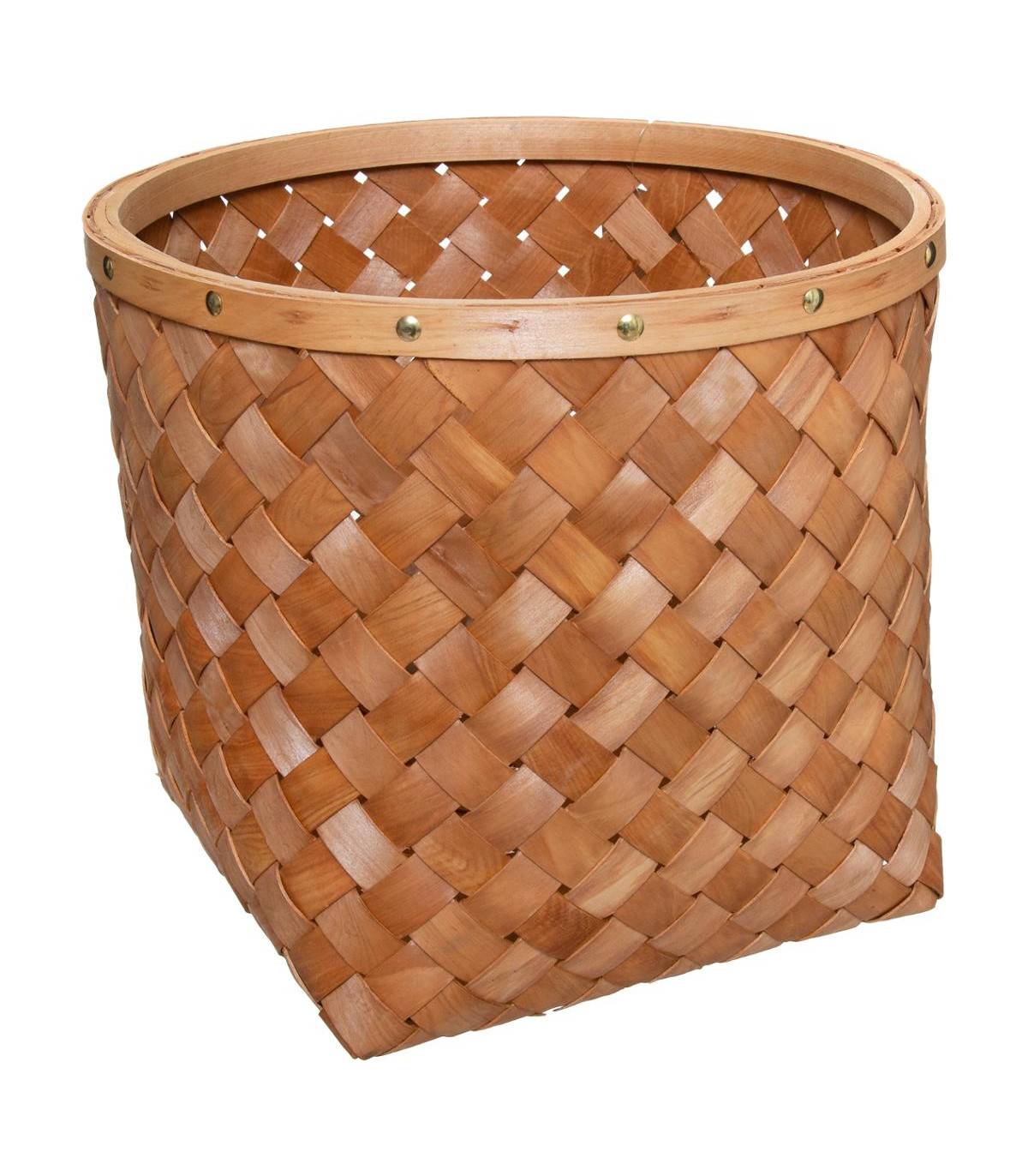 Set de 5 Paniers de rangement rond en Bois Clair - Imagen 2