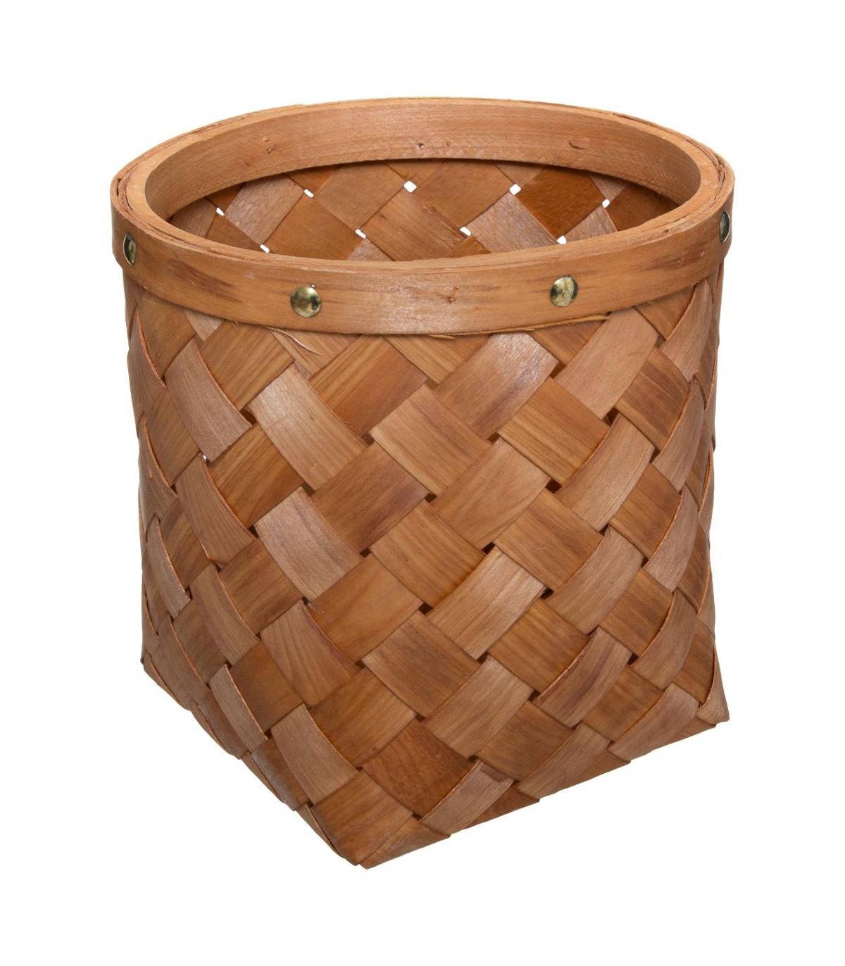 Set de 5 Paniers de rangement rond en Bois Clair - Imagen 5