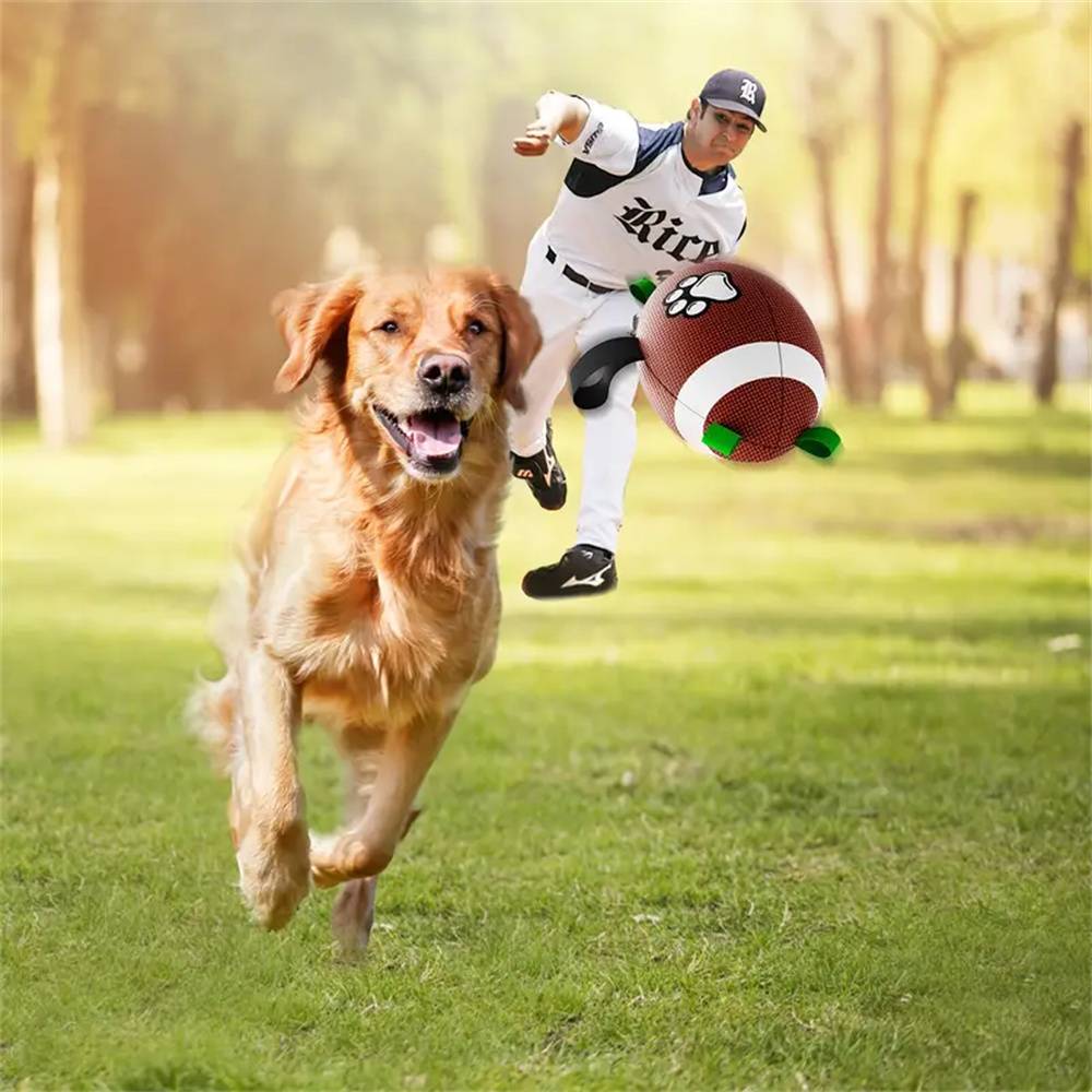Ballon de football en caoutchouc durable pour chien MCBOSON - Image 4