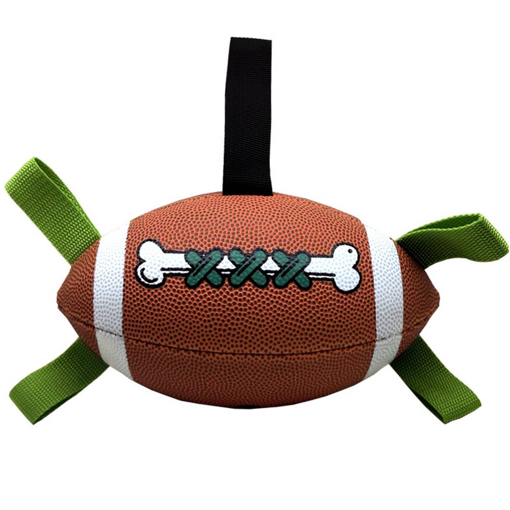Ballon de football en caoutchouc durable pour chien MCBOSON - Image 1
