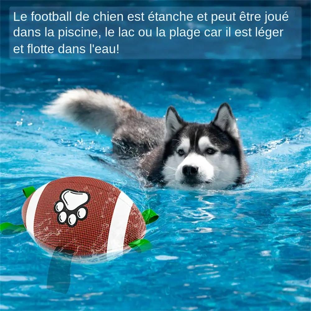 Ballon de football en caoutchouc durable pour chien MCBOSON - Image 3