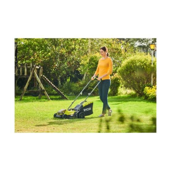 Ryobi - Tondeuse poussée RYOBI 18V One+ RLM18X33B40 - Batterie 4.0Ah - Chargeur - Coupe-bordures OFFERT - Image 5