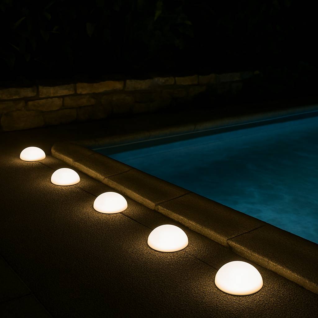 Lumisky - 5 Demi boules solaires à piquer HALF MOON D15cm - Imagen 2