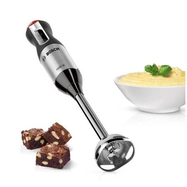 Bosch - Mixeur Electrique BOSCH -  plongeant ErgoMixx Style - 1000 W - 12 vitesses + turbo - pied inox 4 lames aiguisées - Bol  avec couvercl - Image 2