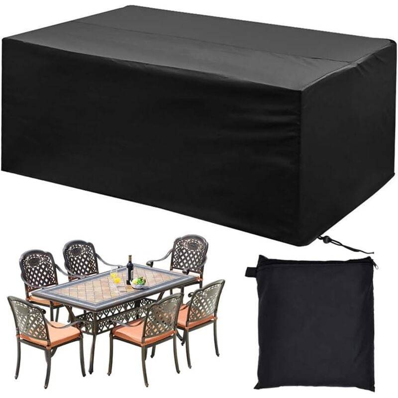 IntiMeg - Housse Salon de Jardin, 210D Polyester Imperméable Anti-UV ,Salon de Jardin Housse de Protection pour Tables de Jardin, Chaise,(200 160 70cm) IntiMeg