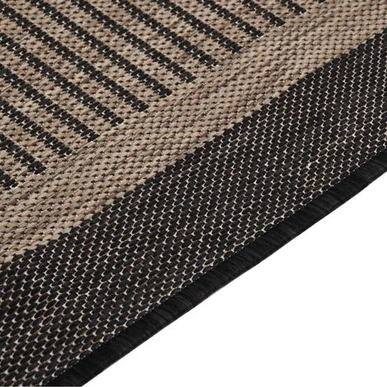 ComfortXL - Tapis de Couloir Extérieur Tissage Plat en PP Résistant Intempéries Marron Foncé 80x250 cm – ComfortXL Outdoor Living - Image 4