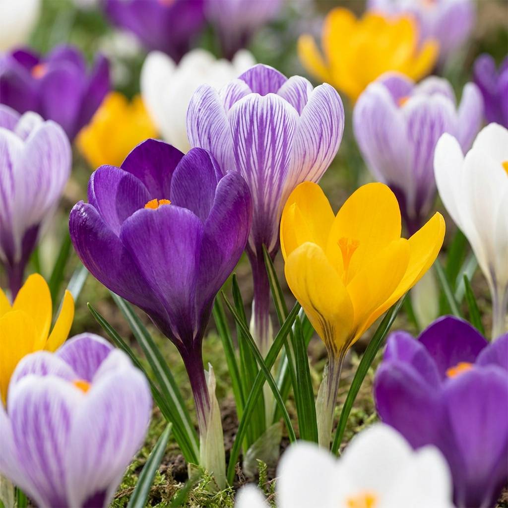 La Green Touch - Crocus à grandes fleurs en mélange - 30 bulbes - calibre 7/8 - Image 1