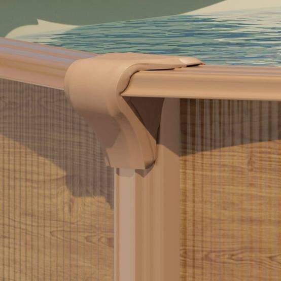 Piscine hors sol acier ronde Ø 3,65 x 1,32 m aspect bois OSMOSE - Image 4