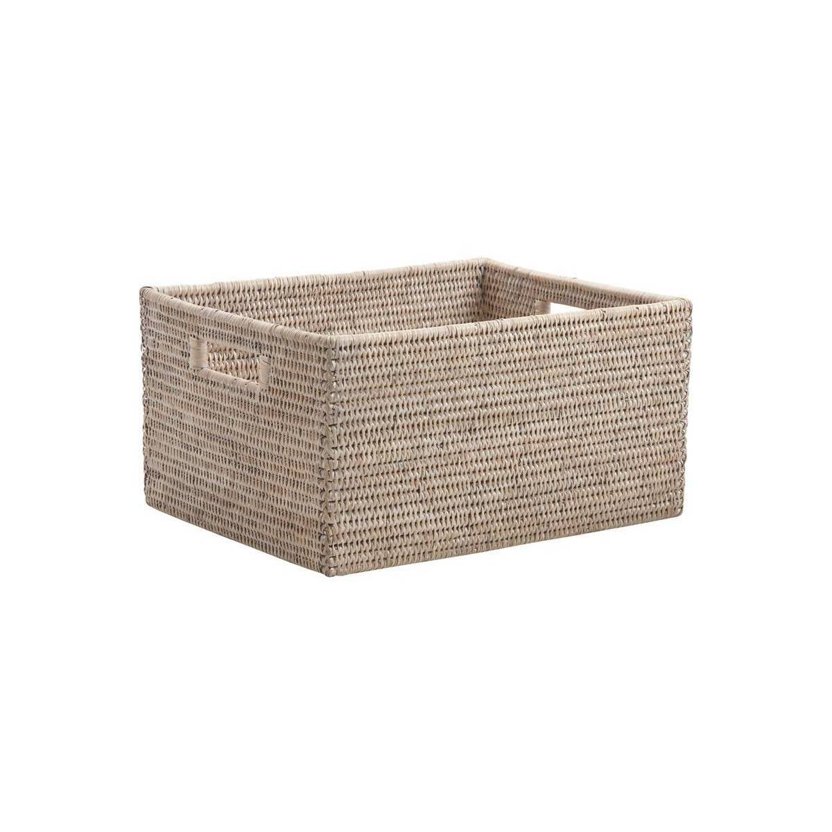 Aubry Gaspard - Corbeille rangement en rotin 34 x 26 x 18 cm - Imagen 1