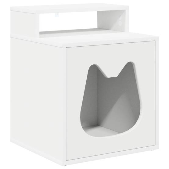 Petit Meuble Chat Bois Repos Blanc 53,5cm pour Petit Chat Universel - ComfortXL Outdoor Living - Image 2