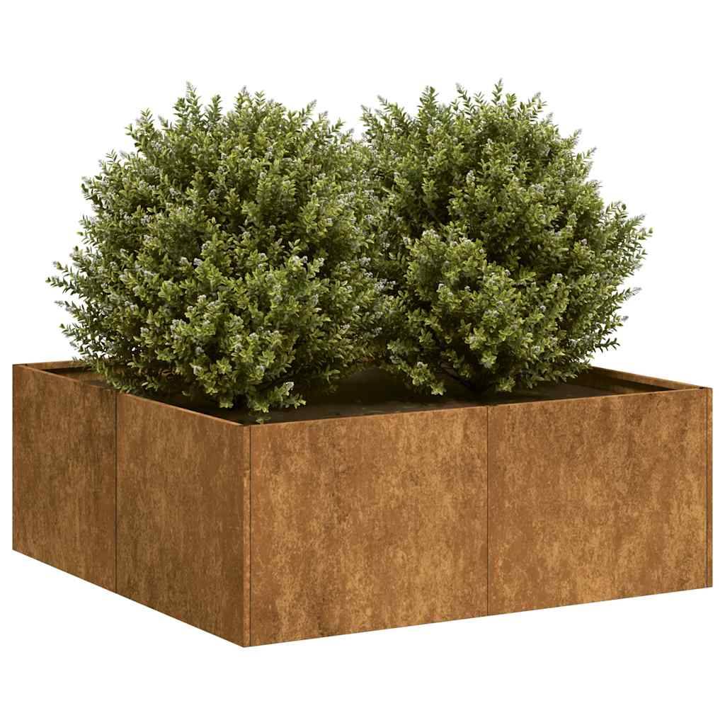 ComfortXL - Grand potager surélevé Acier Corten design rouillé 80x80x30 cm – ComfortXL Outdoor Living - Image 1