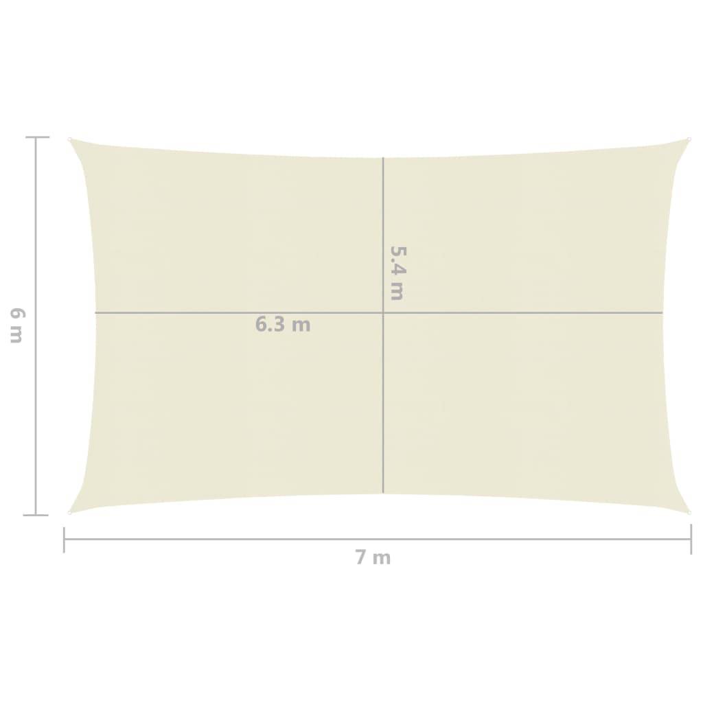 Helloshop26 - Voile toile d'ombrage parasol 160 g/m² PEHD 6 x 7 m crème - Imagen 6