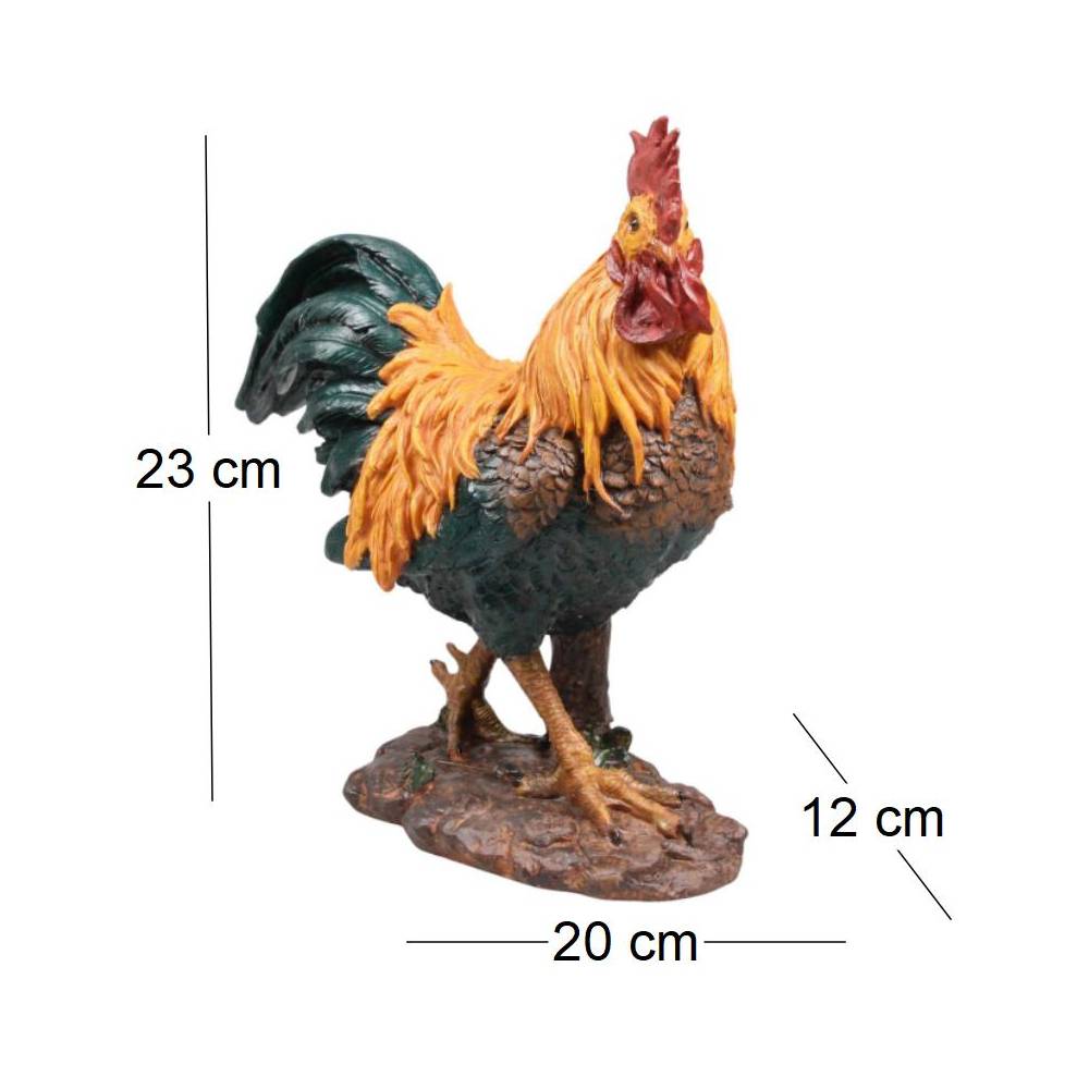 Farmwood Animals - Coq en résine 20 x 12 x 23 cm - Imagen 3
