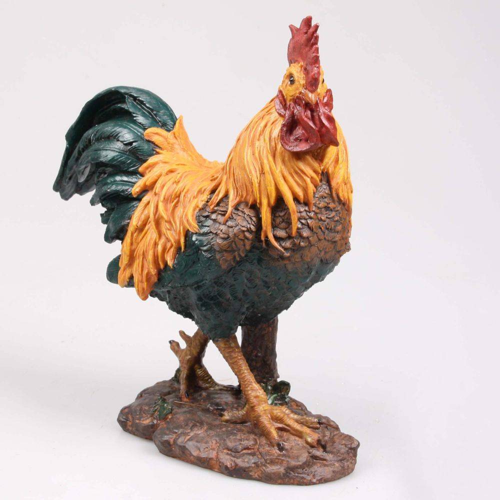 Farmwood Animals - Coq en résine 20 x 12 x 23 cm - Imagen 2