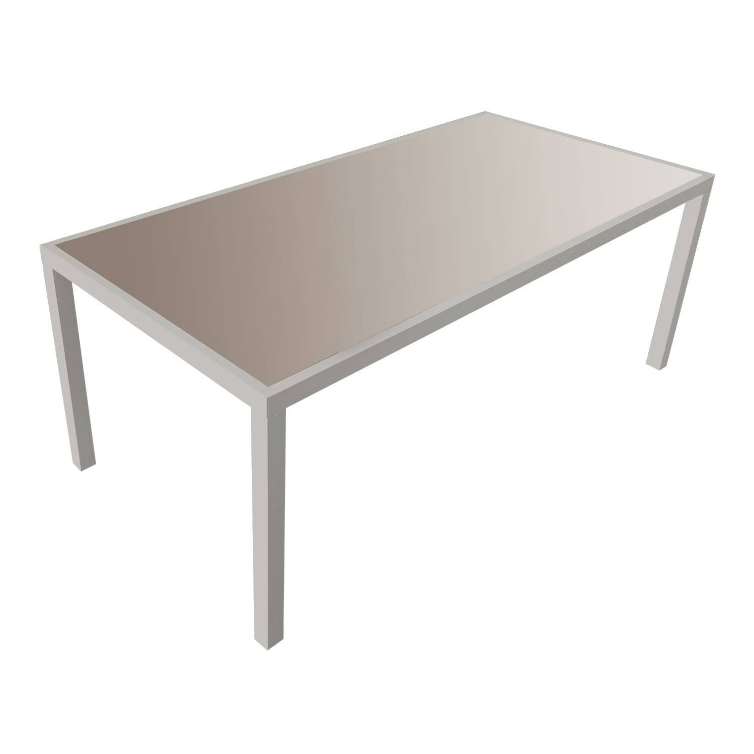 Happy Garden - Salon de jardin BARI en textilène taupe 8 places - aluminium taupe - HAPPY GARDEN - Imagen 2