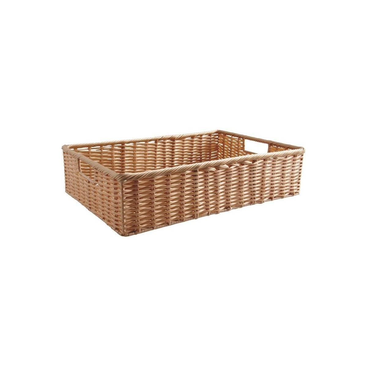 Aubry Gaspard - Panière en rotin synthétique avec passe-main Longueur 50cm - Imagen 1