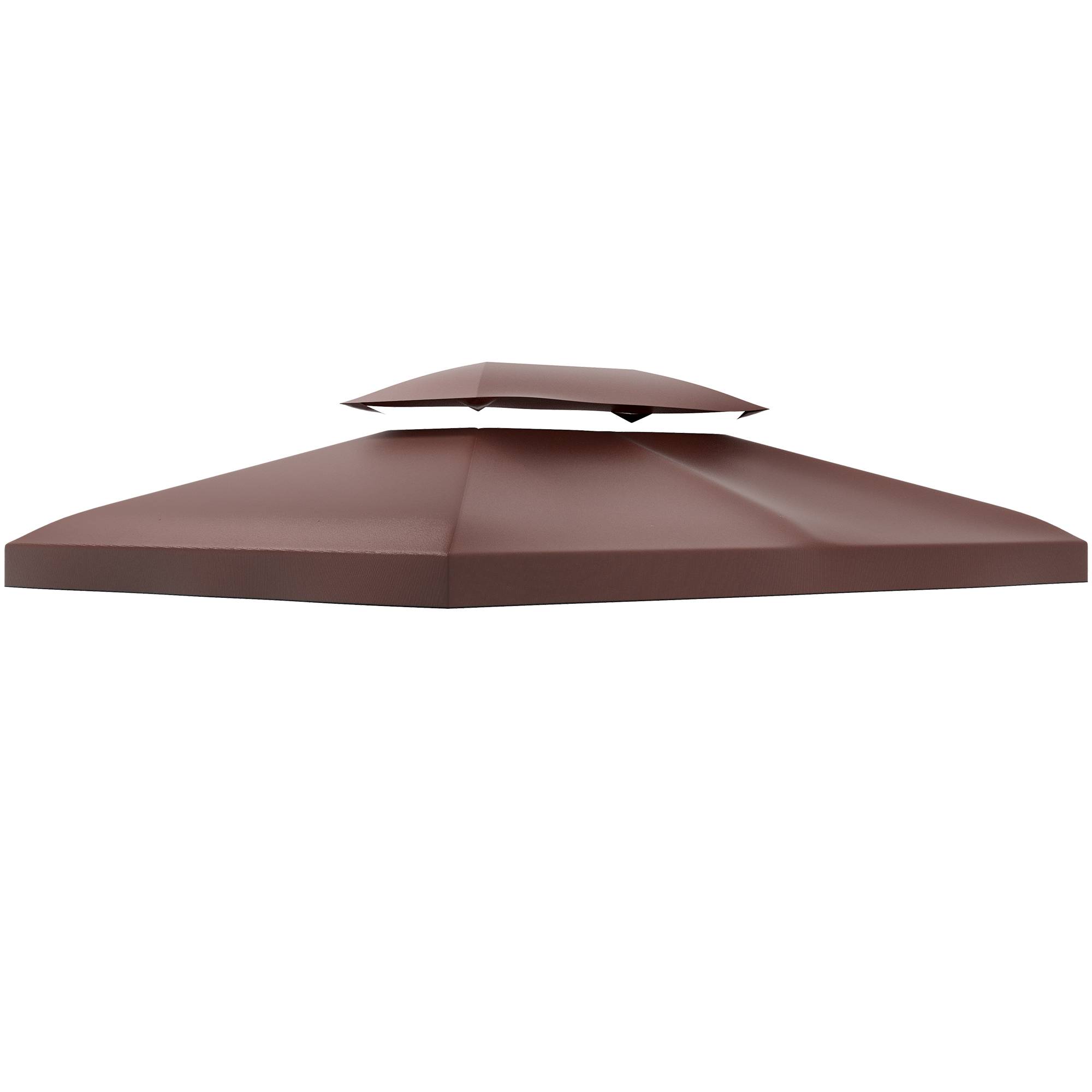 Homcom - Toile de Rechange pour Pavillon Tonnelle Tente 3x4m Haute Densité Imperméabilisé Polyester 180g/m² Chocolat - Outsunny - Image 1