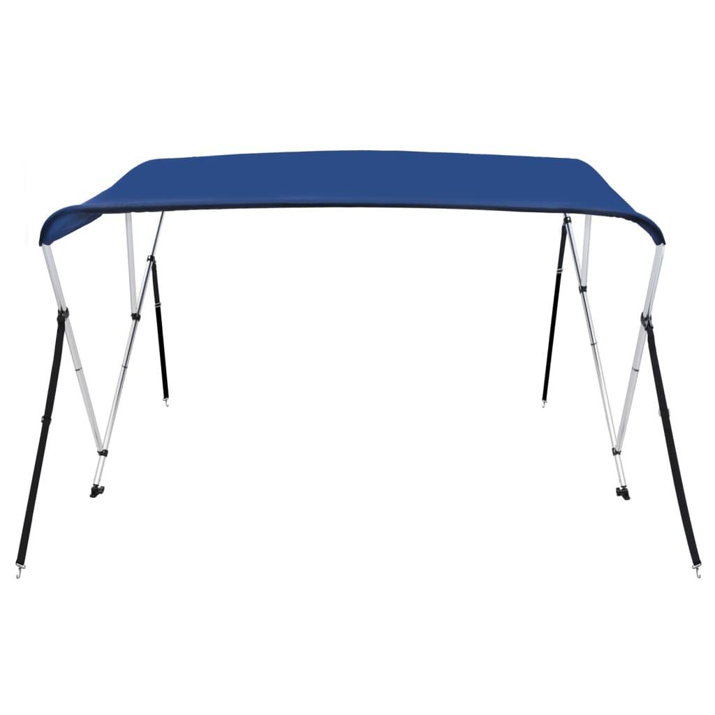 Store banne | Auvent bimini à 3 arceaux Bleu 183x160x137 cm Maison Chic - Image 5