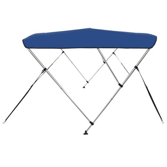 Store banne | Auvent bimini à 3 arceaux Bleu 183x160x137 cm Maison Chic - Image 3