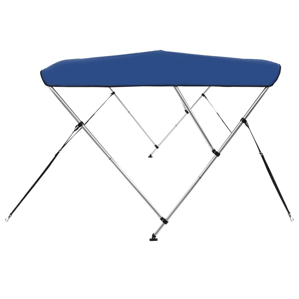 Store banne | Auvent bimini à 3 arceaux Bleu 183x160x137 cm Maison Chic - Image 3