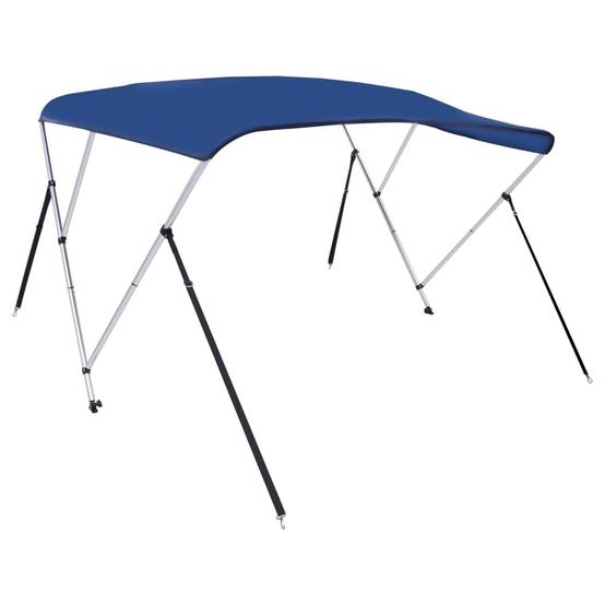 Store banne | Auvent bimini à 3 arceaux Bleu 183x160x137 cm Maison Chic - Image 4