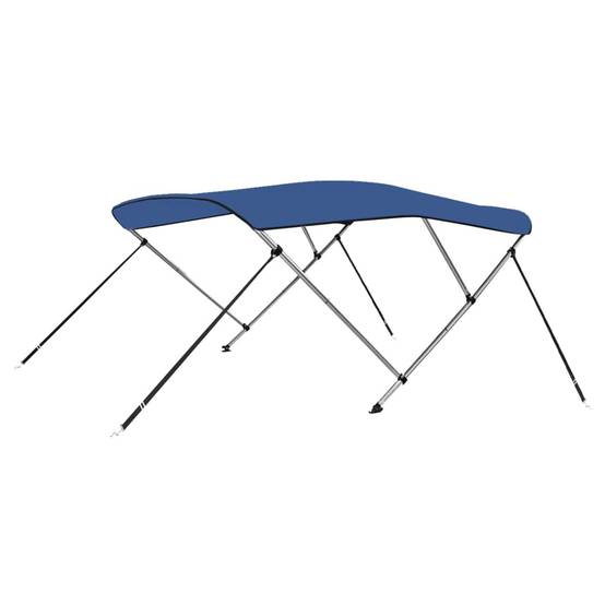 Store banne | Auvent bimini à 3 arceaux Bleu 183x160x137 cm Maison Chic - Image 2