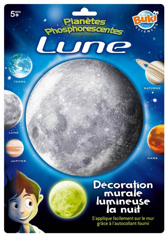 Stickers Buki Planète phosphorescente lune